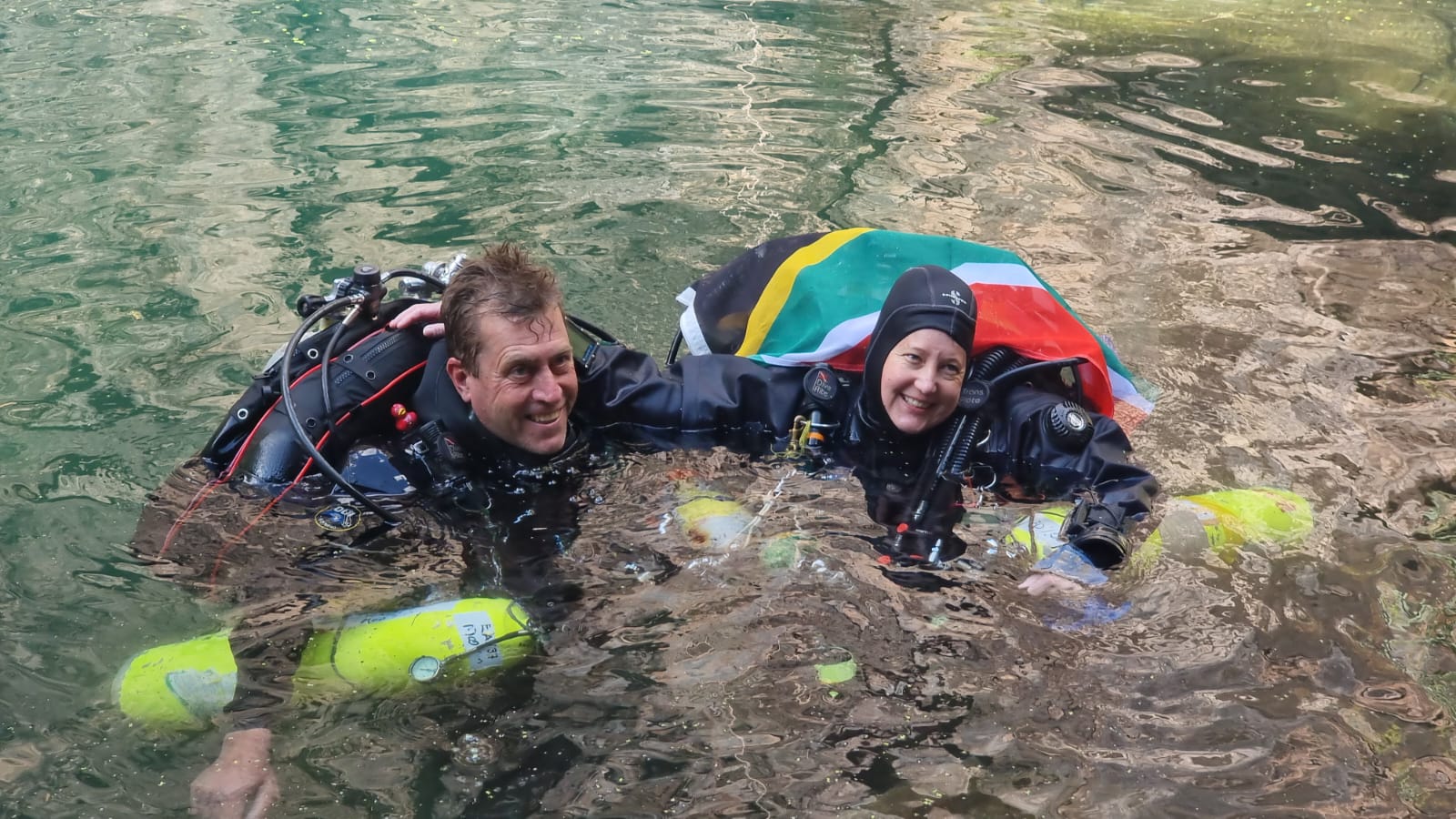 after Dive with my husband Francois Bain Credit Dreyer Barnard